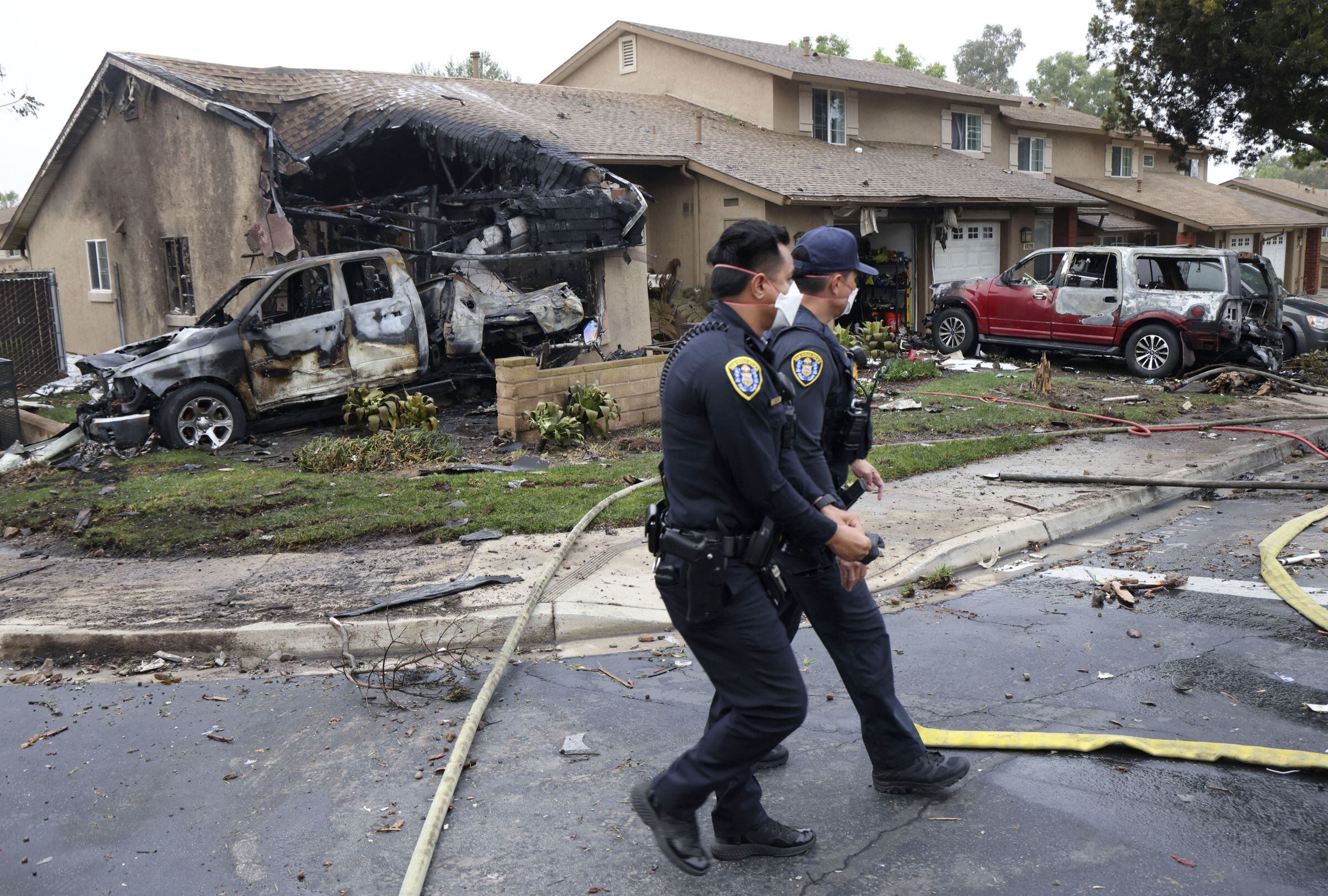 Las autoridades buscan determinar la causa de la tragedia en el barrio militar de San Diego (Foto: AFP)