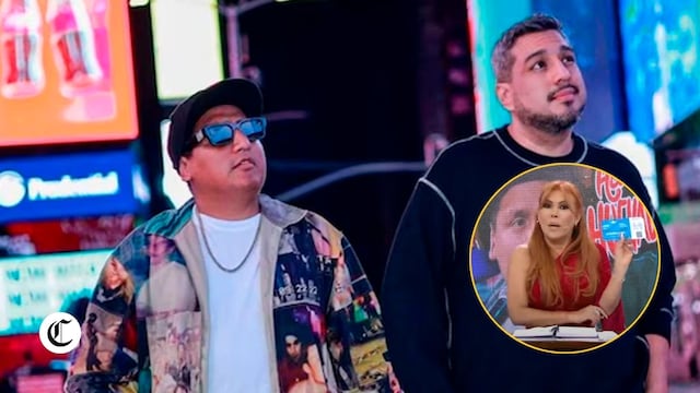 Conoce la reacción de Magaly Medina al descubrir la broma que le hicieron Jorge Luna y Ricardo Mendoza. Foto: Edición EC