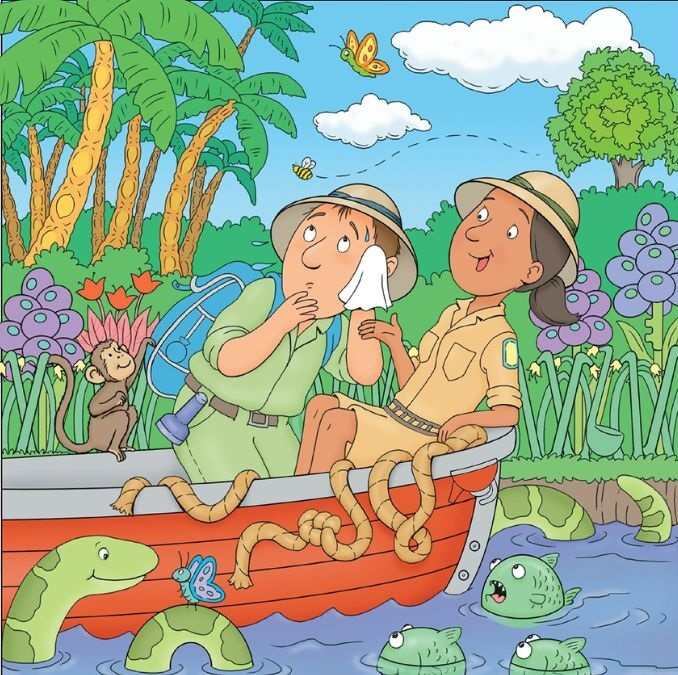 Encontrar el limón en esta densa escena de la jungla en menos de 12 segundos podría indicar que posees una notable combinación de inteligencia y agudeza perceptiva para detectar detalles ocultos a la velocidad del rayo.