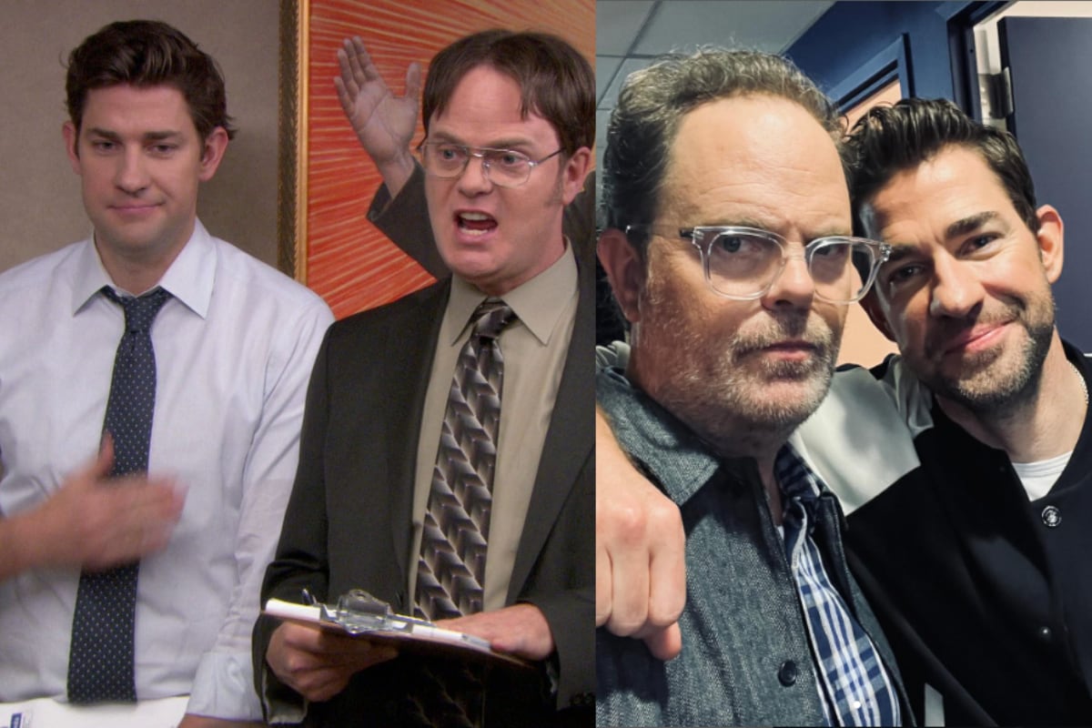 Rainn Wilson y John Krasinski protagonizaron un sorpresivo encuentro esta semana. (Foto: Facebook/The Office | Instagram/rainnwilson).