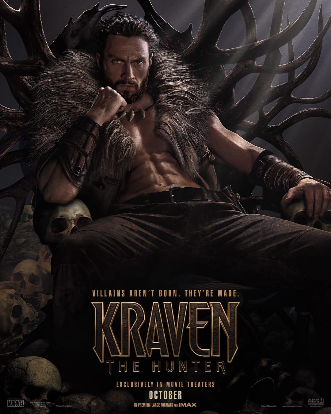 Póster oficial de "Kraven The Hunter" (Foto:@SonyPictures/Twitter)