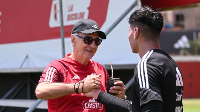 Jorge Fossati visitó entrenamientos de la selección peruana Sub-23 en la Videna