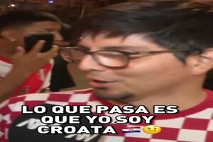 Hincha se vuelve viral tras asistir al partido de la selección peruana con camiseta de Croacia: “Tengo el corazón dividido”