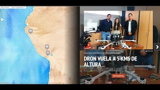 Dron hecho en Perú vuela sobre glaciares y desafía a un volcán