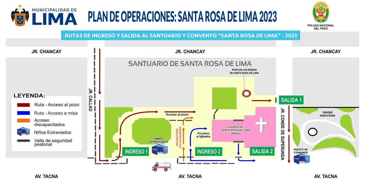 La MML presentó su plan de seguridad por la festividad de Santa Rosa de Lima. (Foto: MML)