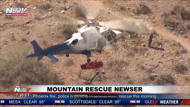 Mujer de 74 años da innumerables vueltas en desastroso rescate en helicóptero | VIDEO