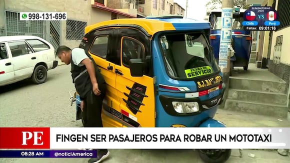Roban y disparan a mototaxista