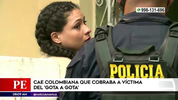 Colombiana es capturada cuando cobraba cuota gota a gota