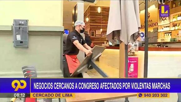 Violentas marchas afectan negocios en el Centro de Lima