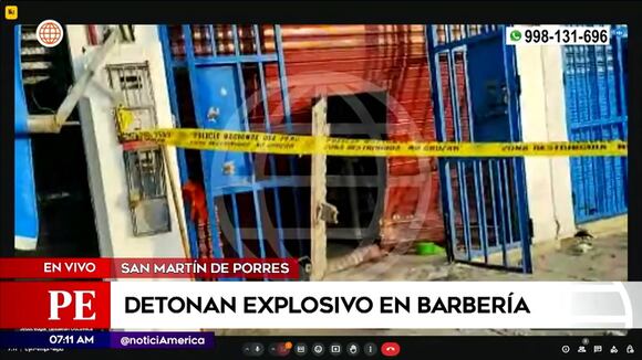 SMP: Detonan explosivo en barbería