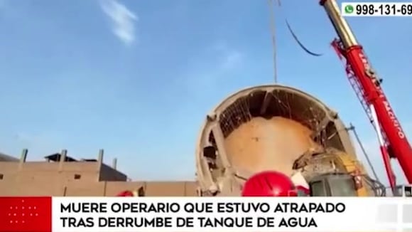 Murió el operario que estuvo atrapado tras derrumbe de tanque de agua