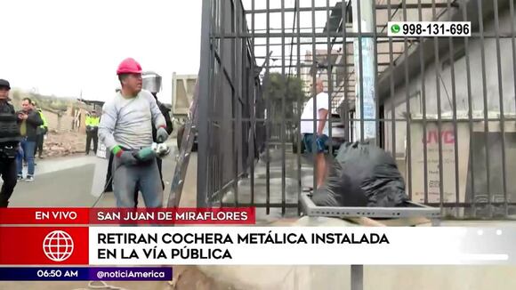 SJM: retire cochera instalada en espacio público