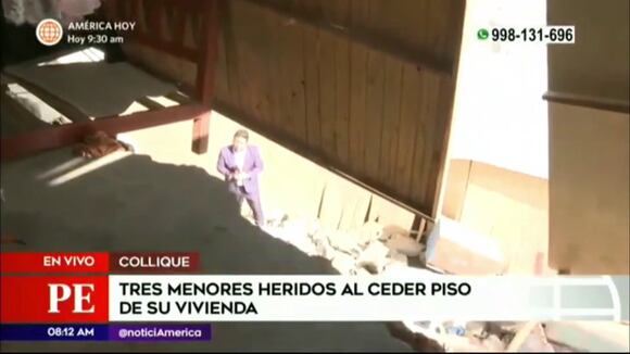 Comas: Tres menores heridos al caer piso de su vivienda en Collique