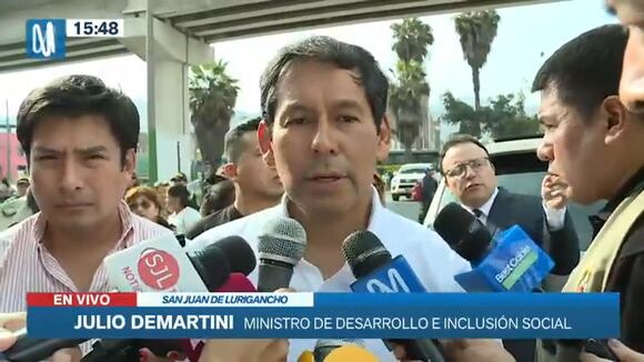 Declaraciones del ministro Julio Demartini