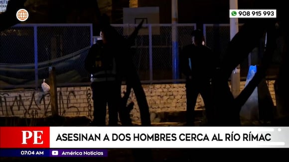 El Agustino: dos fallecidos cerca al río Rímac