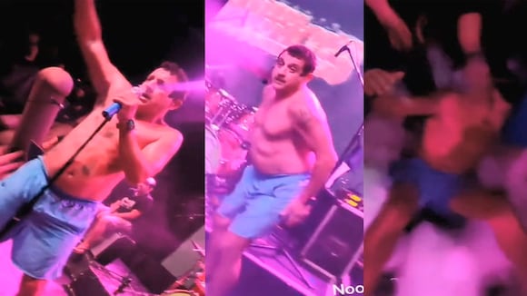 Sergio Galliani se lanzó al público en pleno show de Chabelos pero nadie lo recibió