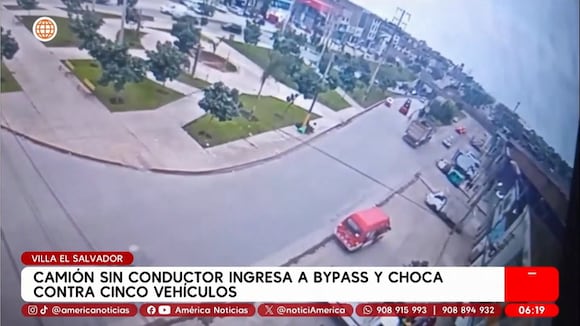 Accidente descontrolado de camión en cruce de avenida El Sol y Separadora Industrial en Lima