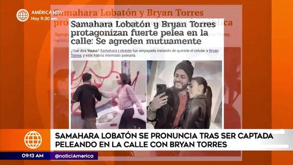 Samahara Lobatón pelea con su pareja en la calle