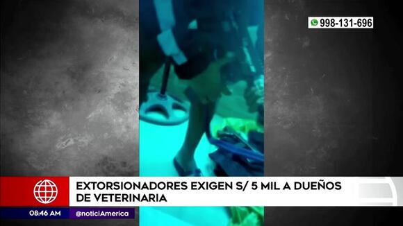 Extorsionadores exigen 5 mil soles a dueños de veterinaria