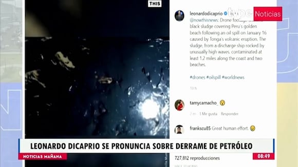 Leonardo Di Caprio lamenta derrame de petróleo en el Perú