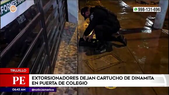 Dejan explosivo en colegio en Trujillo