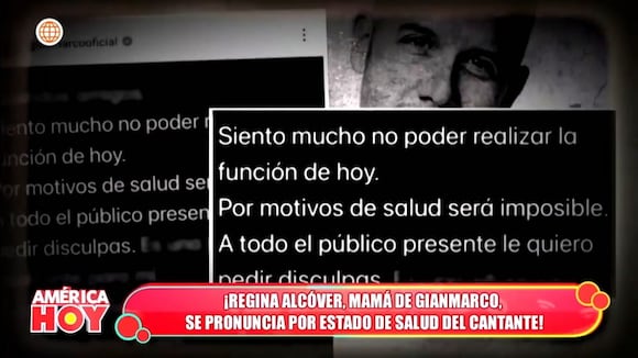 Regina Alcóver cuenta sobre estado de salud de Gian Marco Zignago