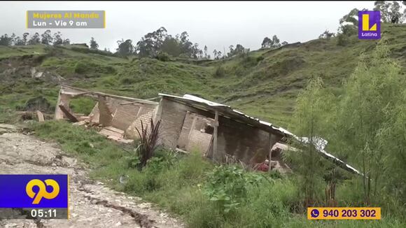Cajamarca: fuertes lluvias afectaron cultivos, casas y carreteras