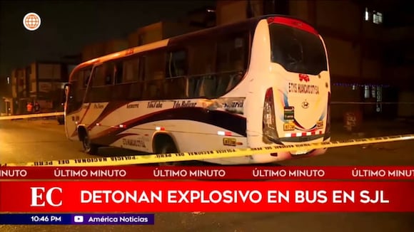 Detonan explosivo en bus en SJL