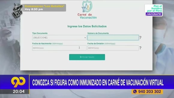 Minsa: Carné virtual de vacunación contra covid-19