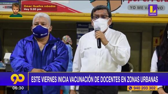 Coronavirus: este viernes se inicia la vacunación de docentes en zonas urbanas