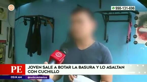 Miraflores: Joven sale a botar la basura y lo asaltan con cuchillo