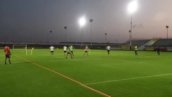 Entrenamiento de la Selección Colombia previo al duelo ante Bolivia por Eliminatorias de Sudamérica. Fuente: FCFSeleccionCol