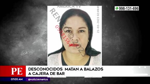 Desconocidos matan a balazos a cajera de bar