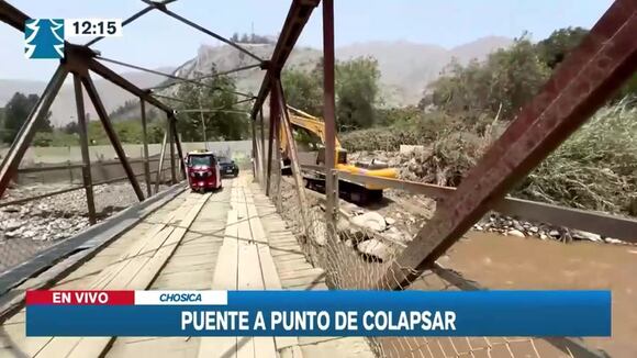 Puente Chosica Reportan que puente Huampaní está a punto de colapsar