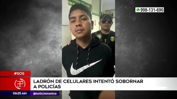 Ladrón intentó sobornar a policías