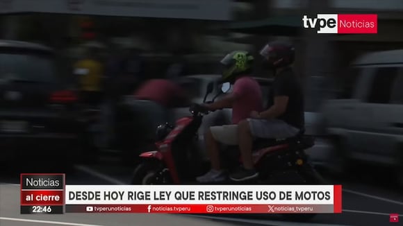 Se inicia prohibición de dos personas sobre una moto