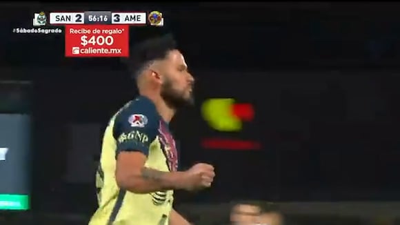 Bruno Valdez anotó de penal el 3-2 del América vs. Santos Laguna. (Video: Azteca Deportes)