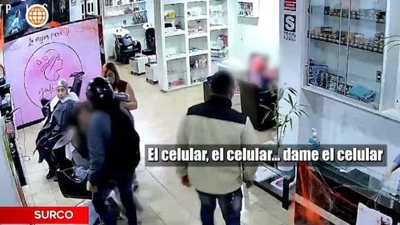 Surco: cámara de seguridad registra asalto a clientes y trabajadoras de salón de belleza