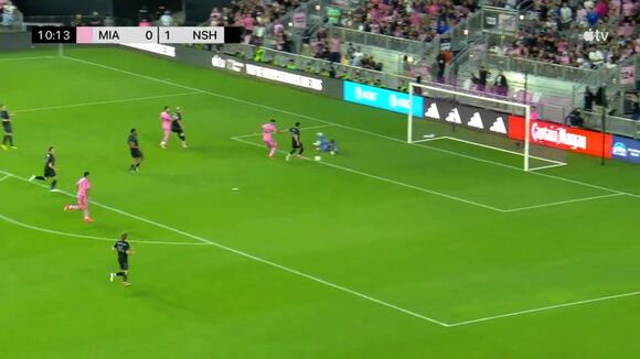 Gol de Lionel Messi para el 1-1 del Inter Miami vs. Nashville. (Vídeo: Major League Soccer).