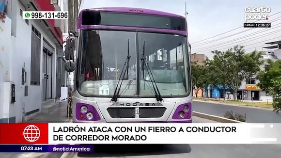 San Juan de Lurigancho: ladrón golpea a chofer de Corredor Morado