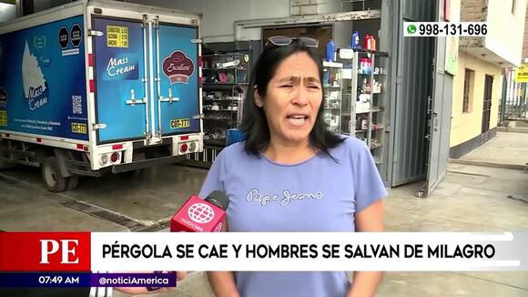 Pérgola se desplomada en San Juan de Lurigancho