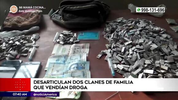 Desarticulan clanes de familia que vendían droga en Surco