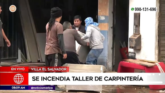 Incendio en taller de carpintería en Villa El Salvador