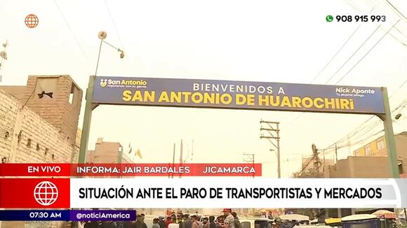 Jicamarca: Problemas en el traslado de transportistas