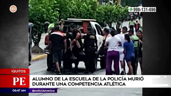 Iquitos: Alumno de la PNP muere en competencia