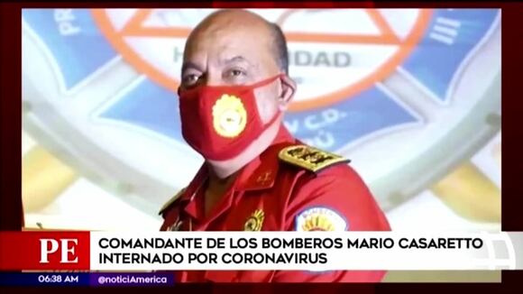 Mario Casaretto, comandante del Cuerpo de Bomberos, se encuentra internado tras dar positivo a COVID-19