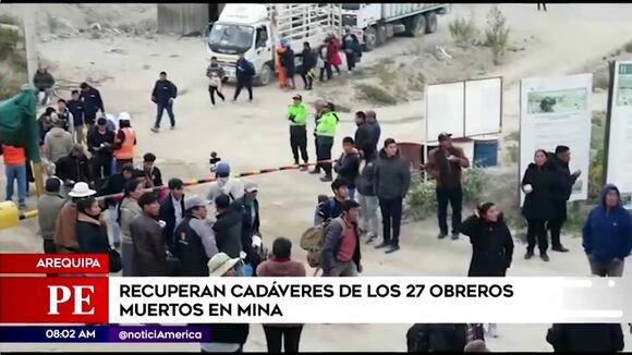 Recuperan cuerpos de obreros muertos en mina