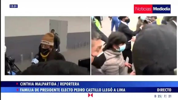 Esposa de Pedro Castillo llegó con sus hijos a Lima para ceremonia de juramentación