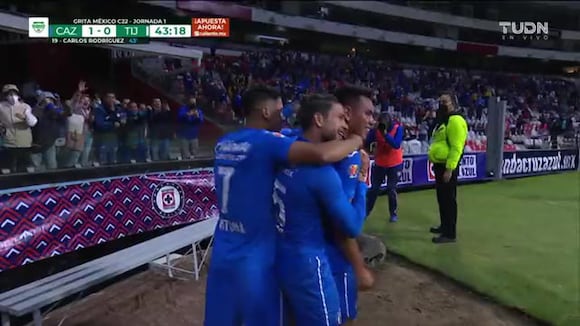Gol de 'Charly' Rodríguez para el 1-0 de Cruz Azul vs. Tijuana. (Video: TUDN)