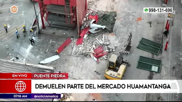 Demuelen parte de mercado Huamantanga